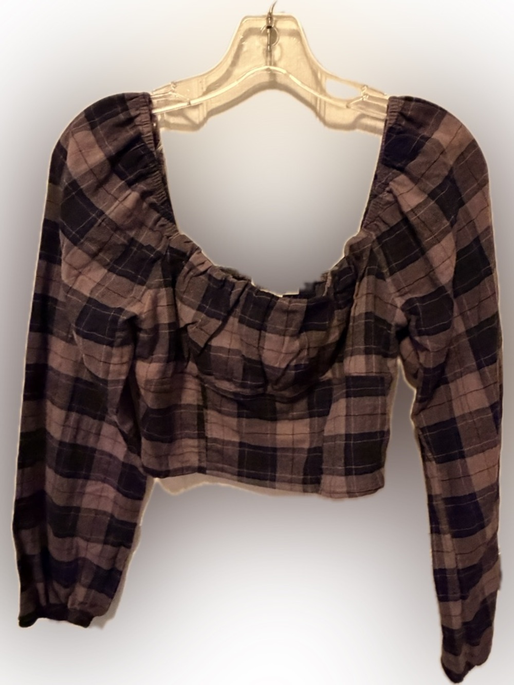 Mauby Plaid Top nwot